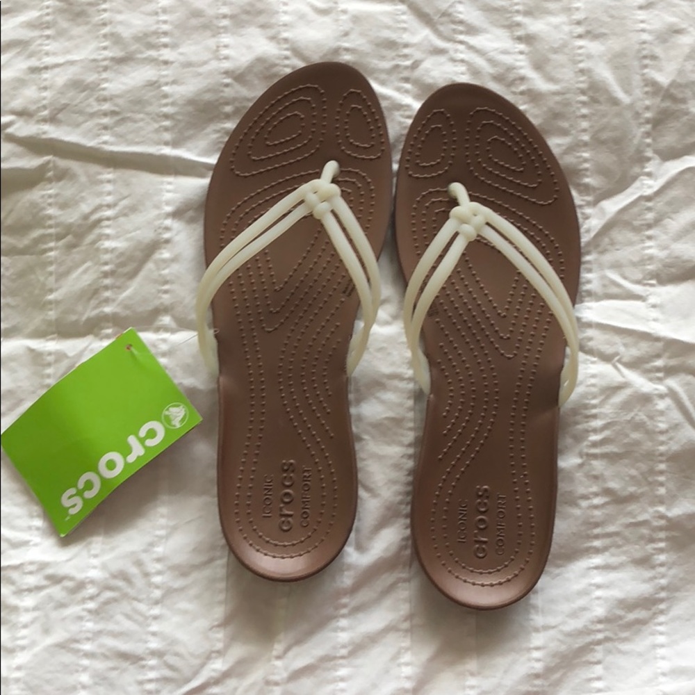 Crocs flip flops! NWT